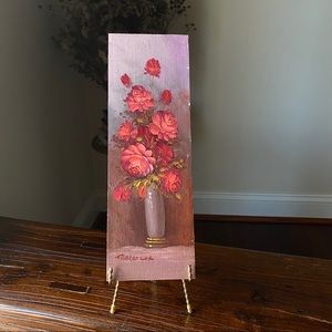 SOLD - Vintage Rose Painting - Robert Lox